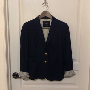 J Crew schoolboy navy wool blazer size 4